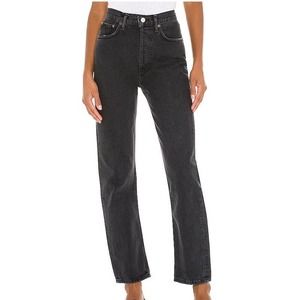 Agolde Black Straight Leg Jeans